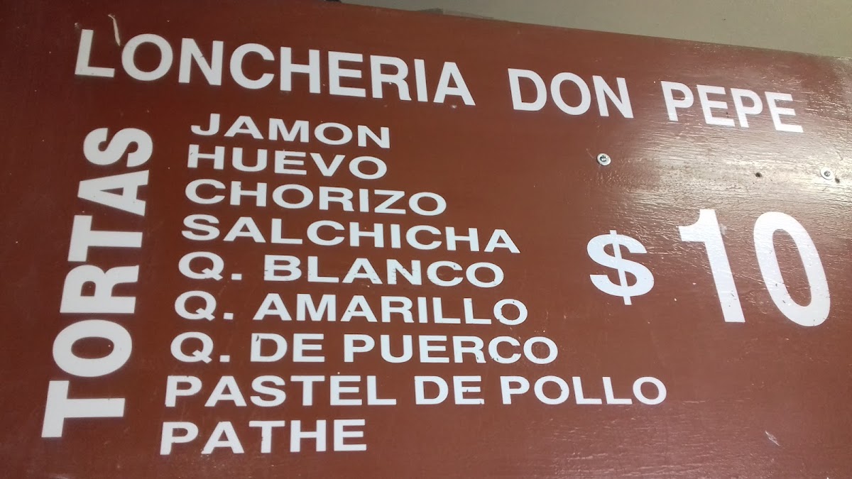 Lonchería Don Pepe Menu - Image 1